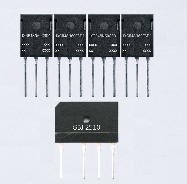 4x IXGR48N60C3D1 Isoplus247 + GBJ-2510 Reparatur Set Gleichrichter Transistor 
