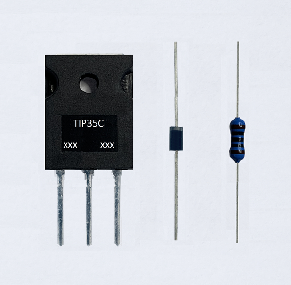 TIP35C ersetzt Tip33C + Z-diode 33V + Widerstand 100 Ohm Saeco Trevi Brühgruppe 3